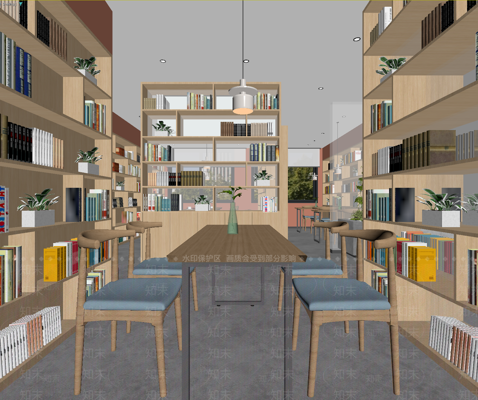 现代图书馆3D模型下载【ID:1213902649】