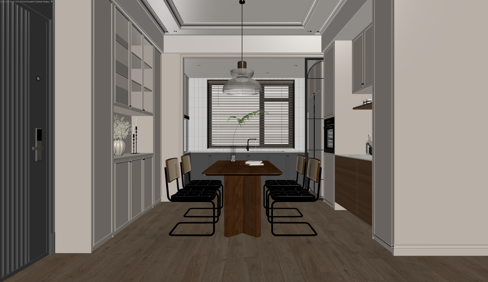 美式家居餐厅3D模型下载【ID:1222018811】