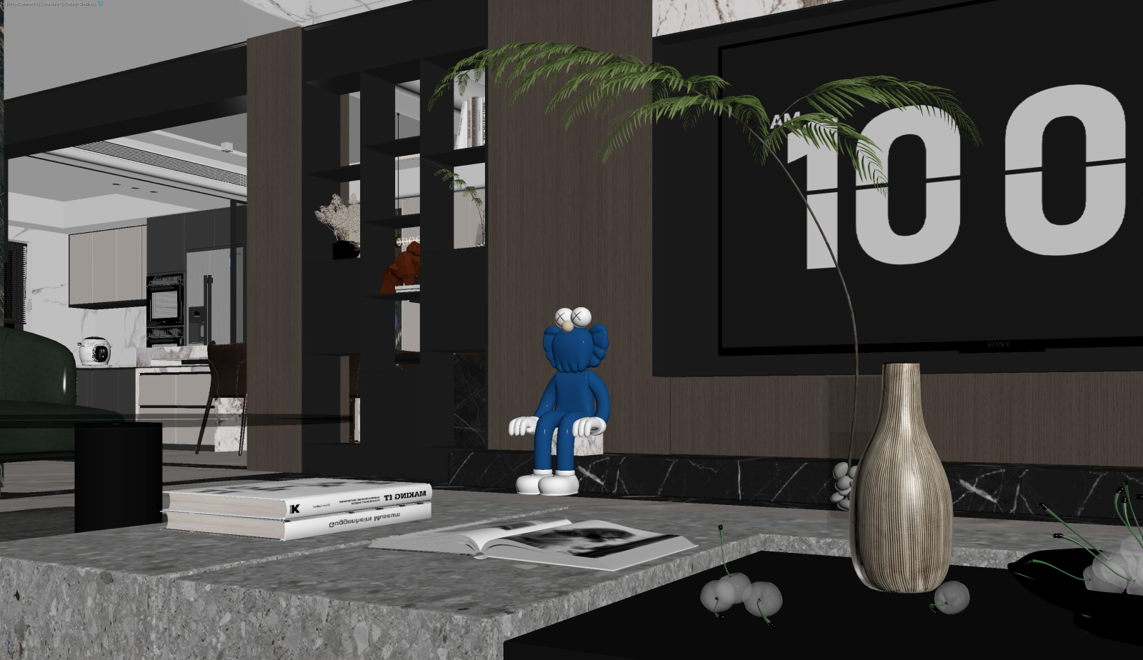 现代客餐厅3D模型下载【ID:1222024028】
