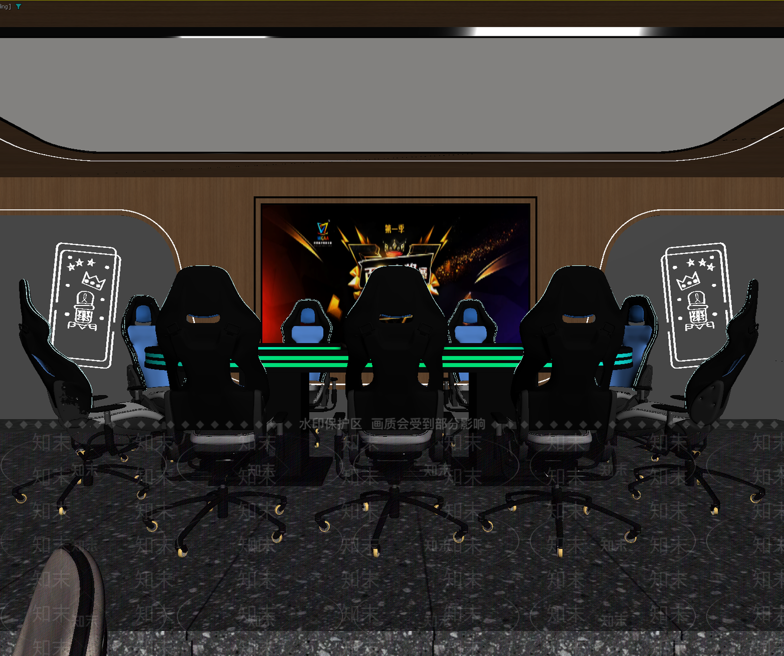 现代电竞房3D模型下载【ID:1213934650】