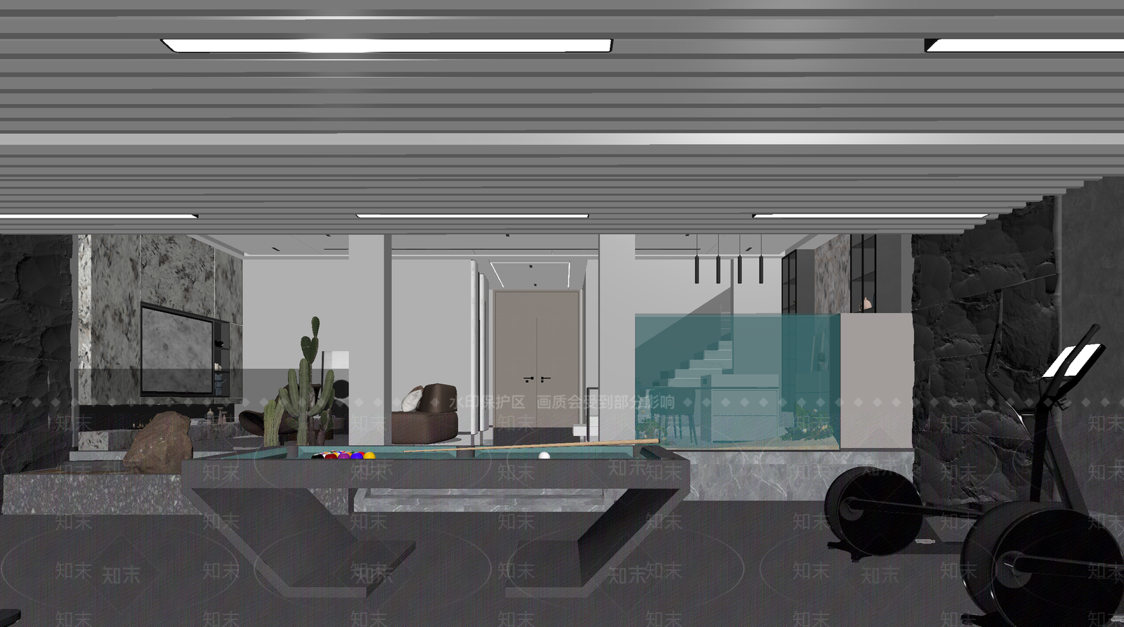 台球室3D模型下载【ID:1214010693】