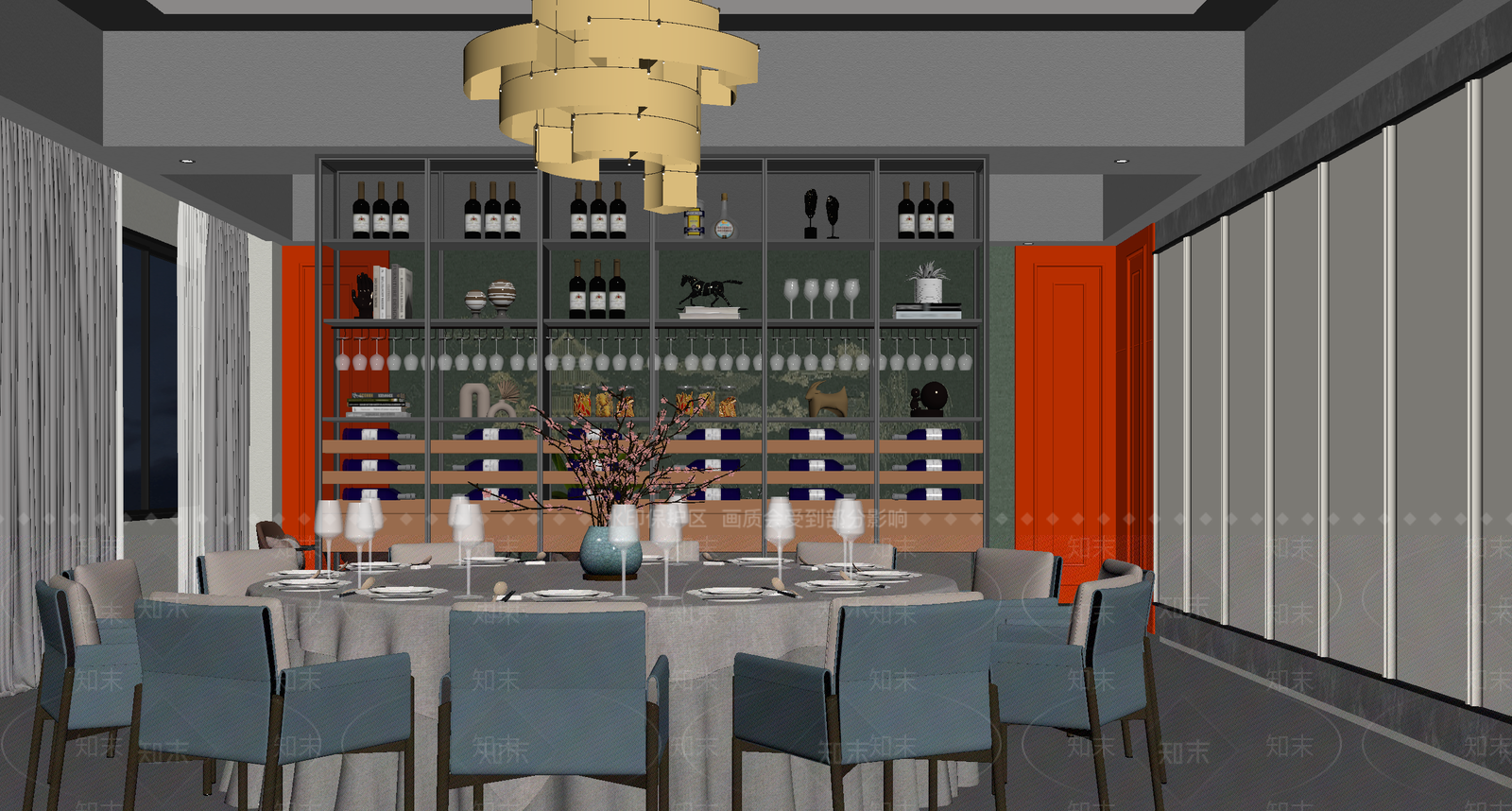 新中式酒馆3D模型下载【ID:1214139175】