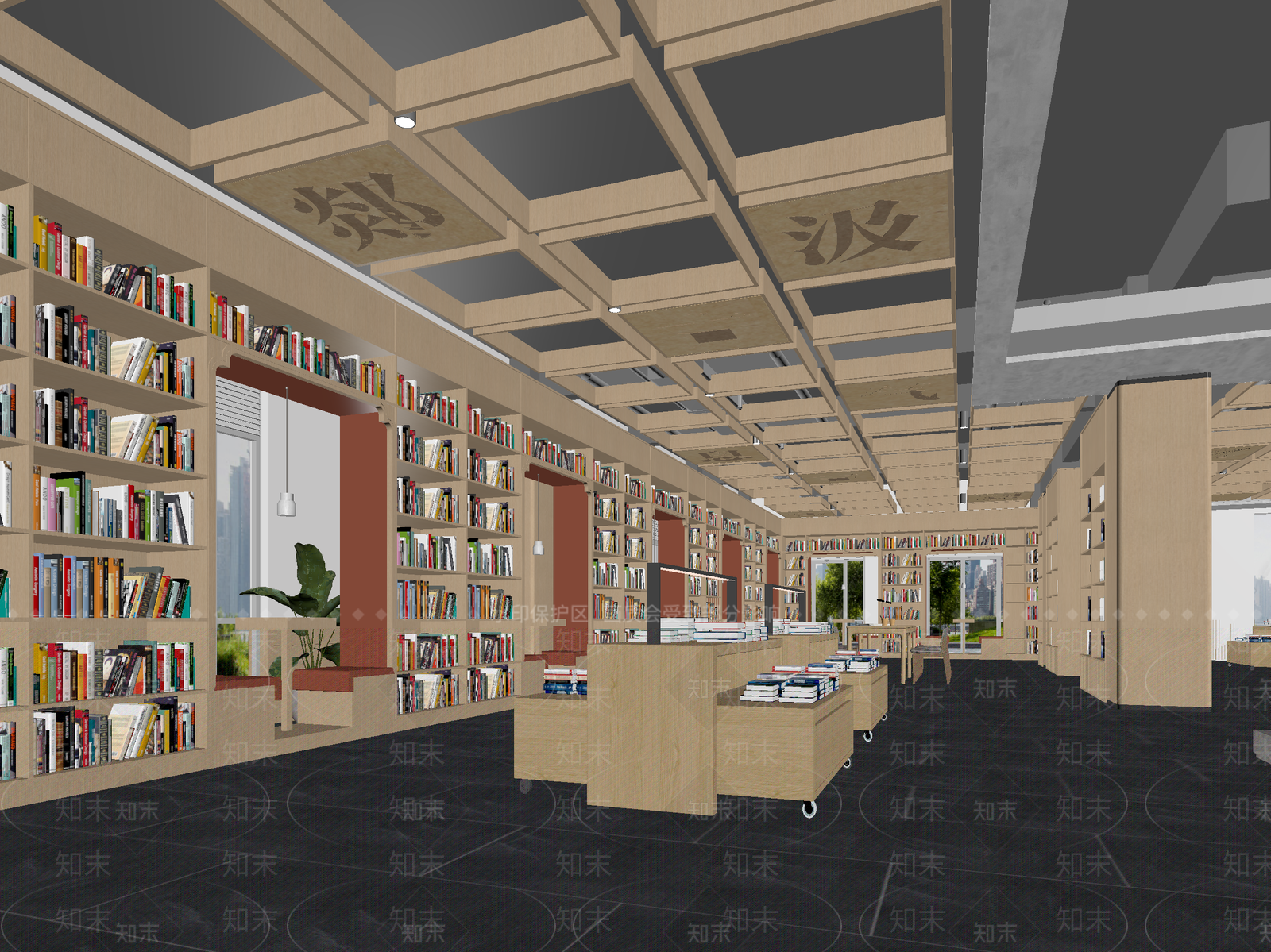 图书馆3D模型下载【ID:1213989468】