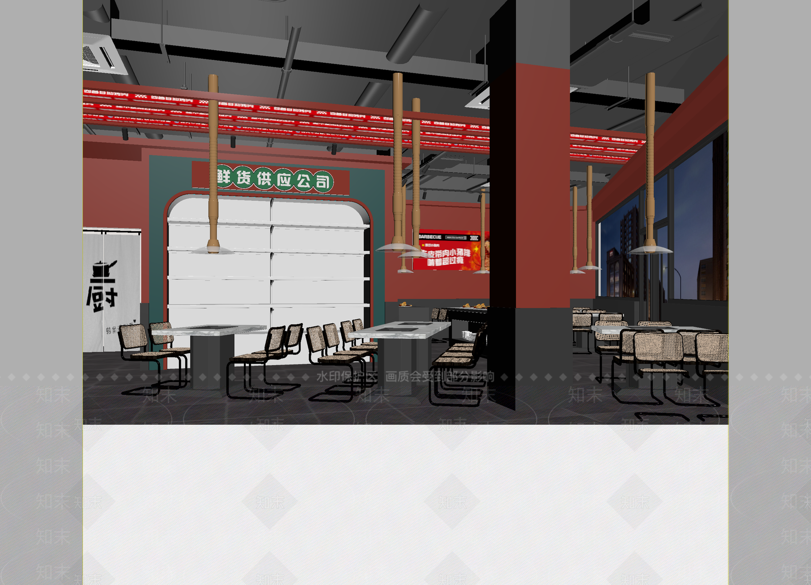 现代快餐店3D模型下载【ID:1214651178】
