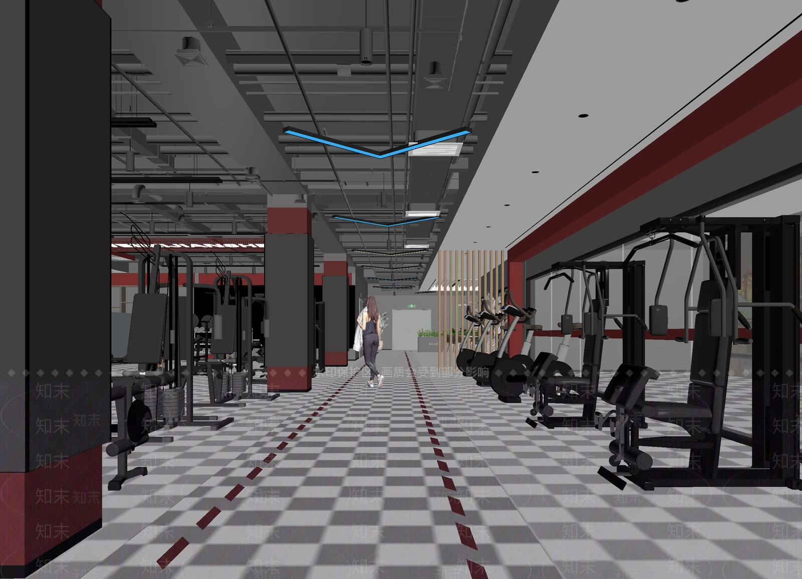 现代健身房3D模型下载【ID:1214653259】