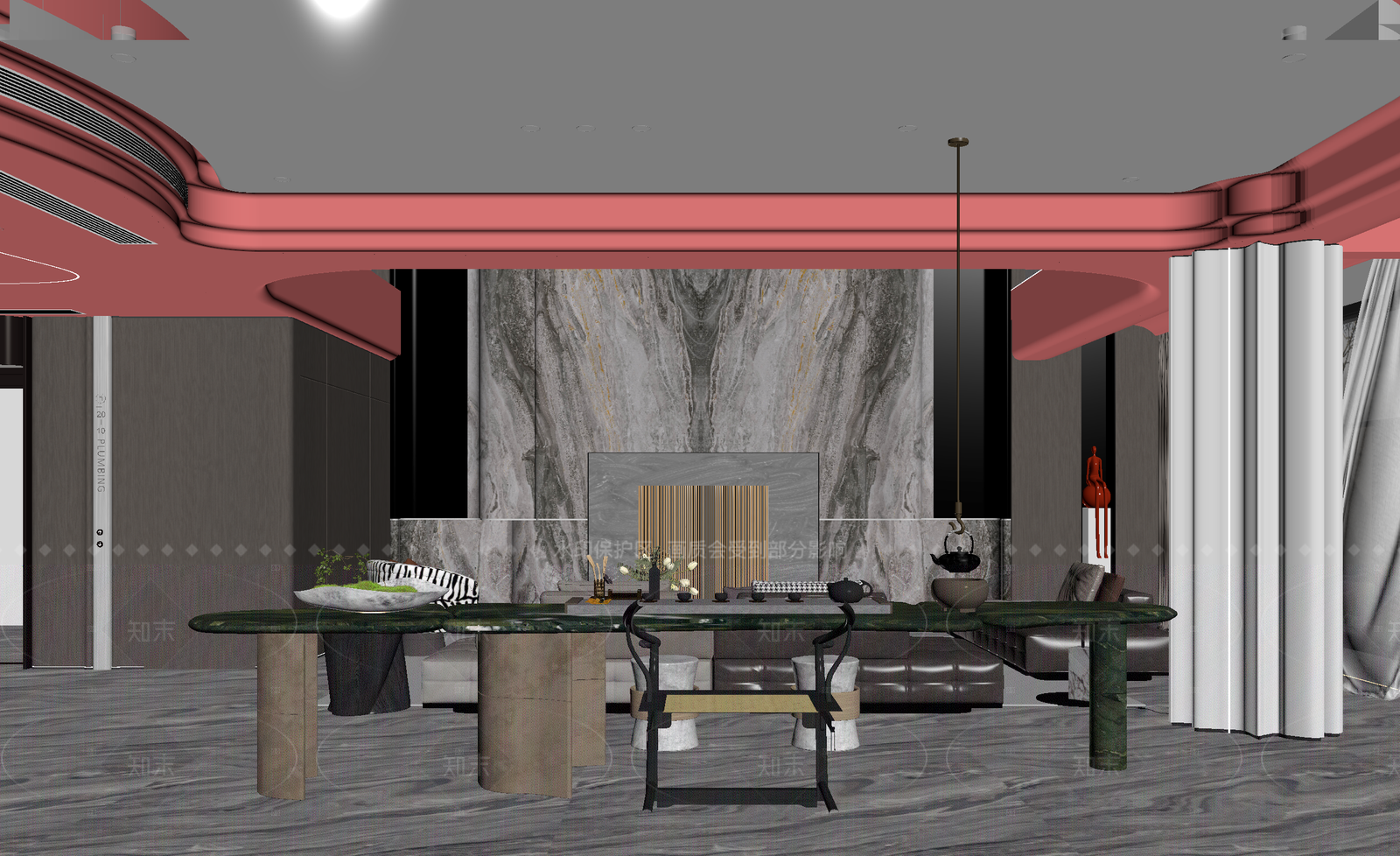 现代茶馆3D模型下载【ID:1214997245】