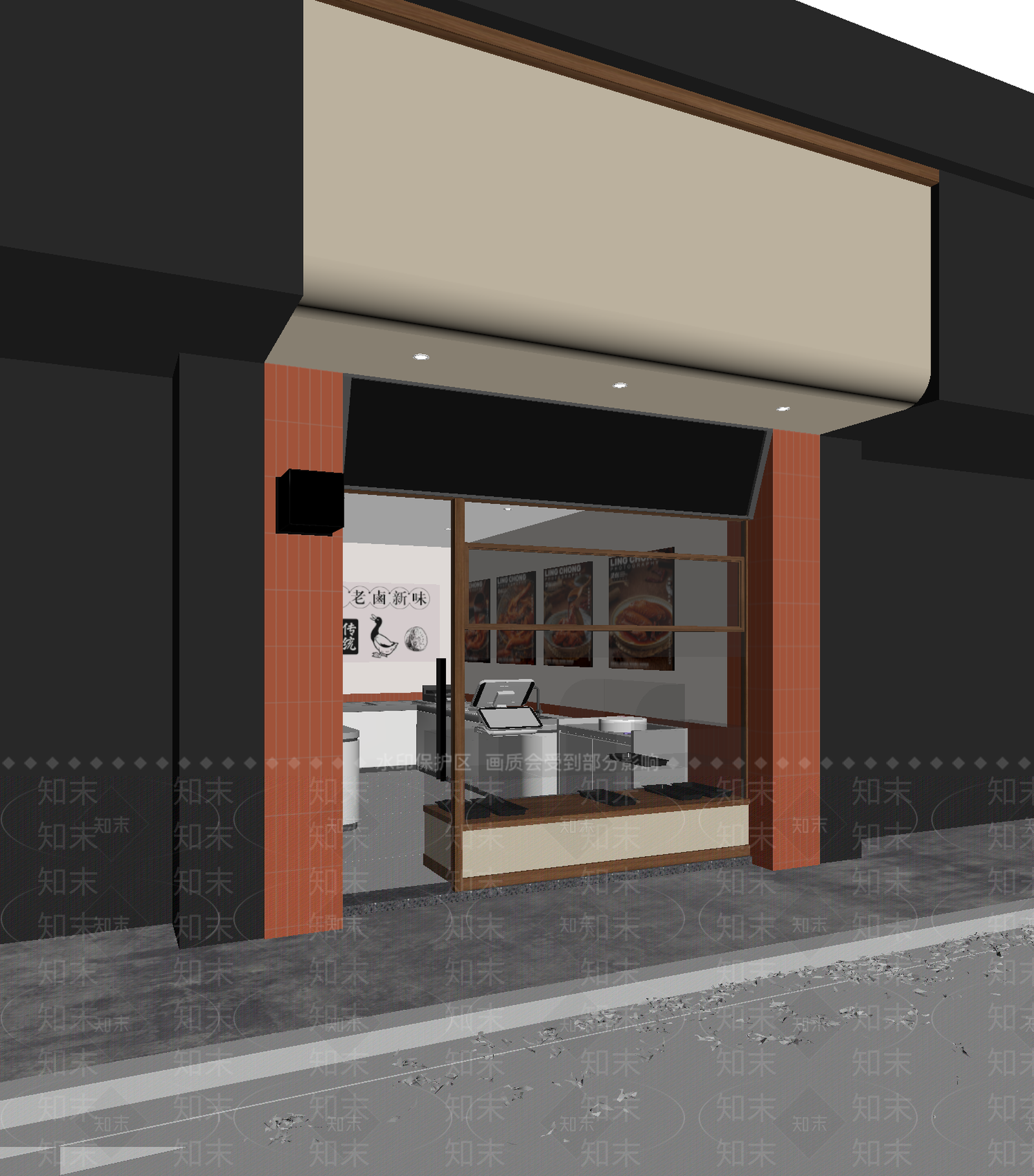 现代快餐店3D模型下载【ID:1214026676】