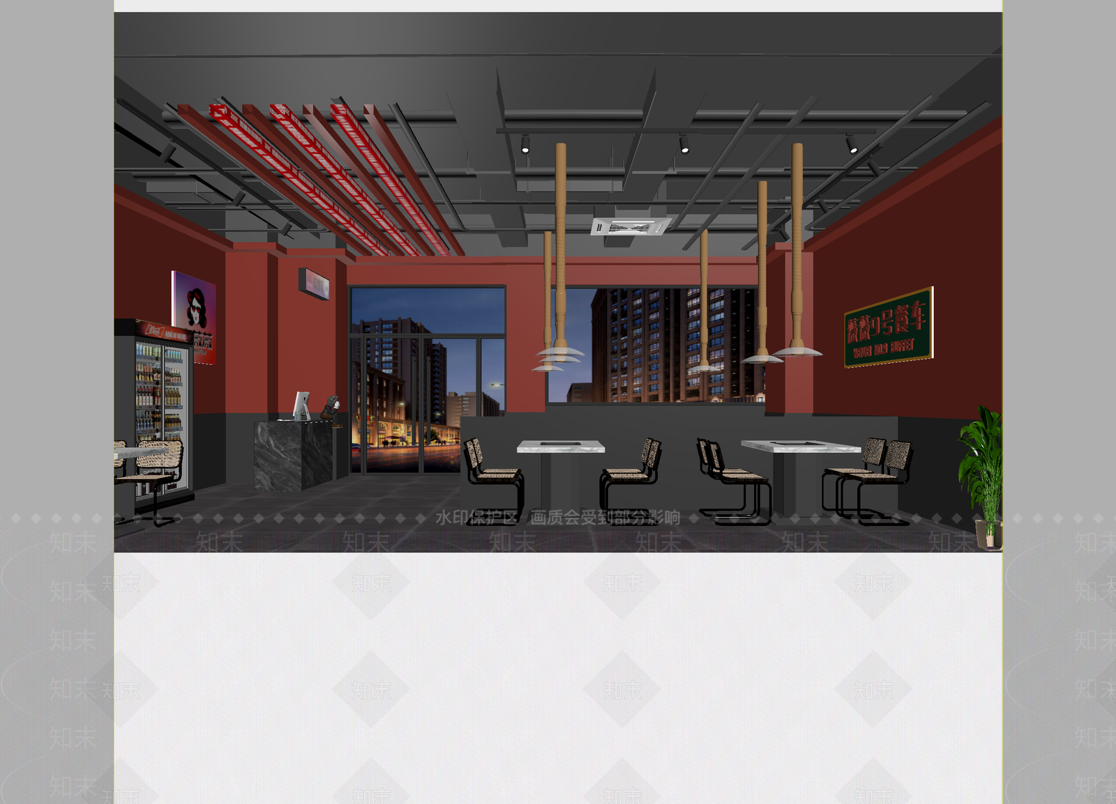现代快餐店3D模型下载【ID:1214651144】