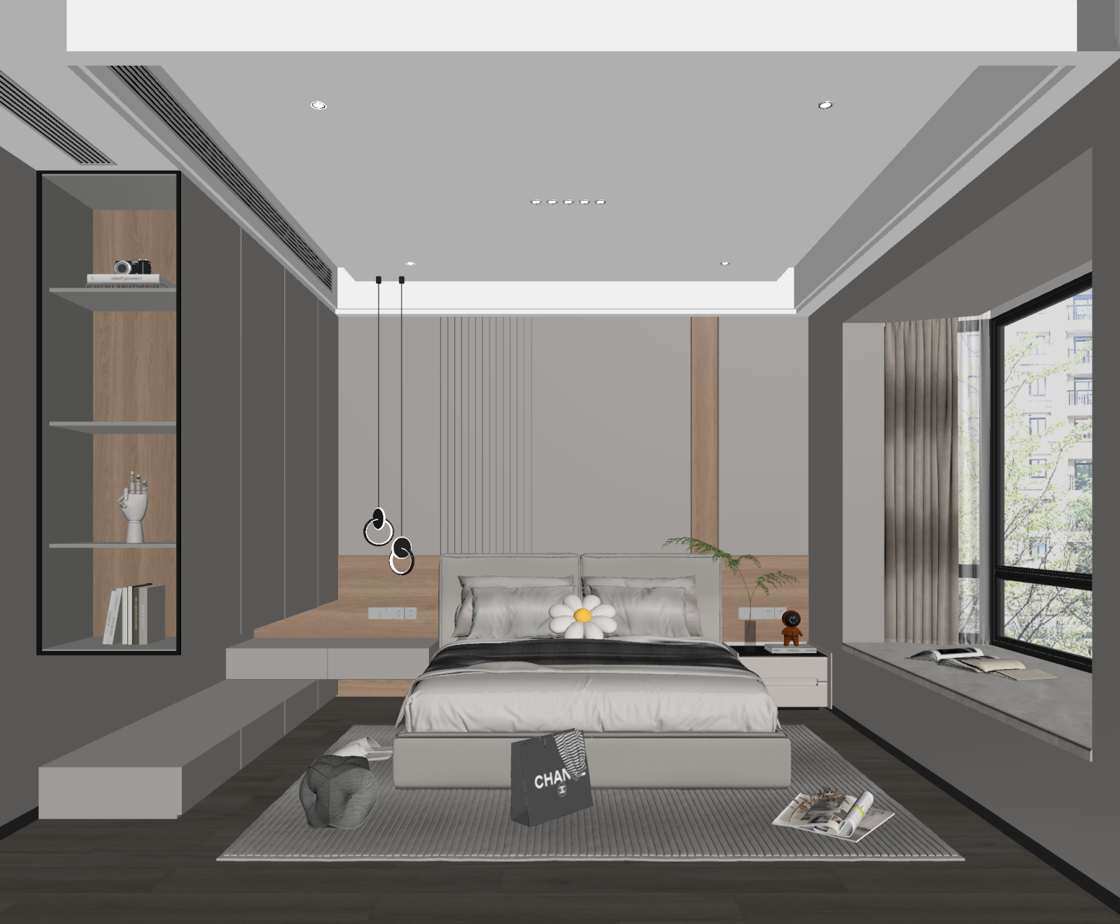 现代家居卧室3D模型下载【ID:1222054771】