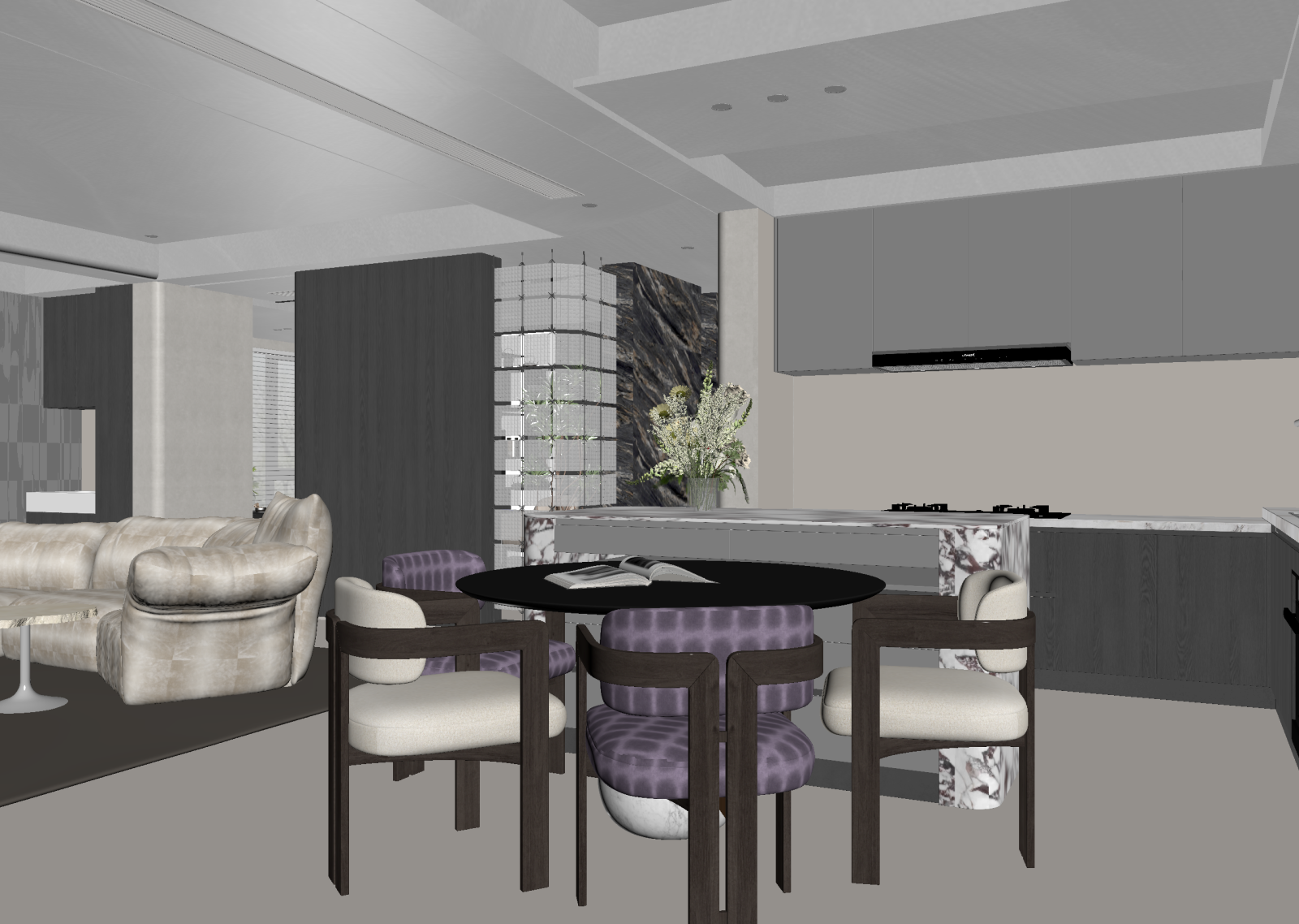 现代客餐厅3D模型下载【ID:1221735264】