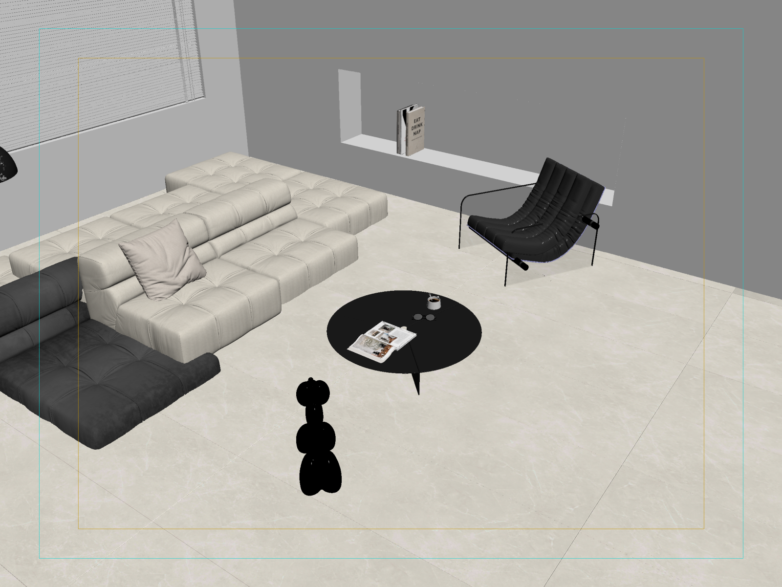 现代家居客厅3D模型下载【ID:1222019921】