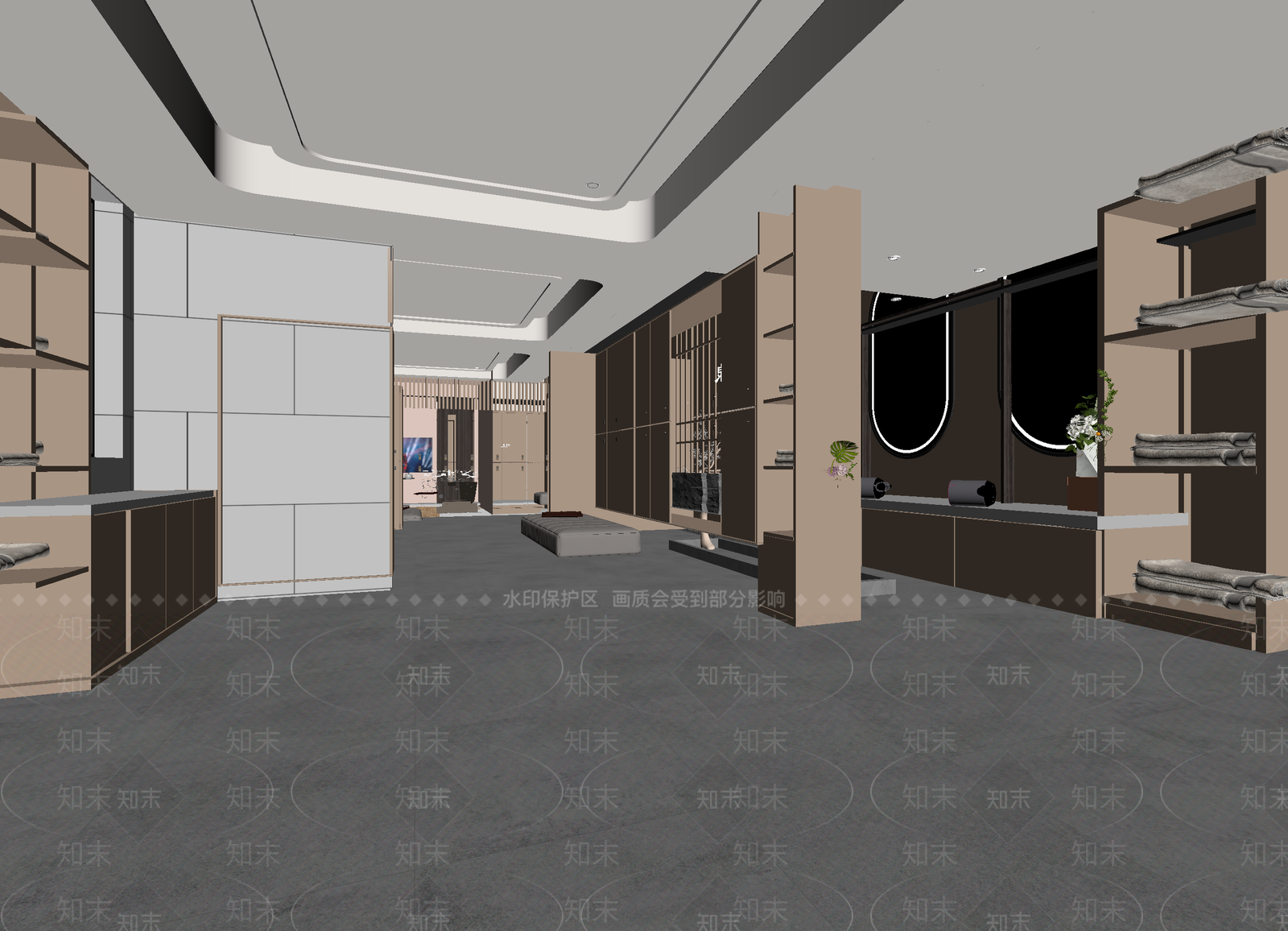 现代瑜伽室3D模型下载【ID:1214104189】