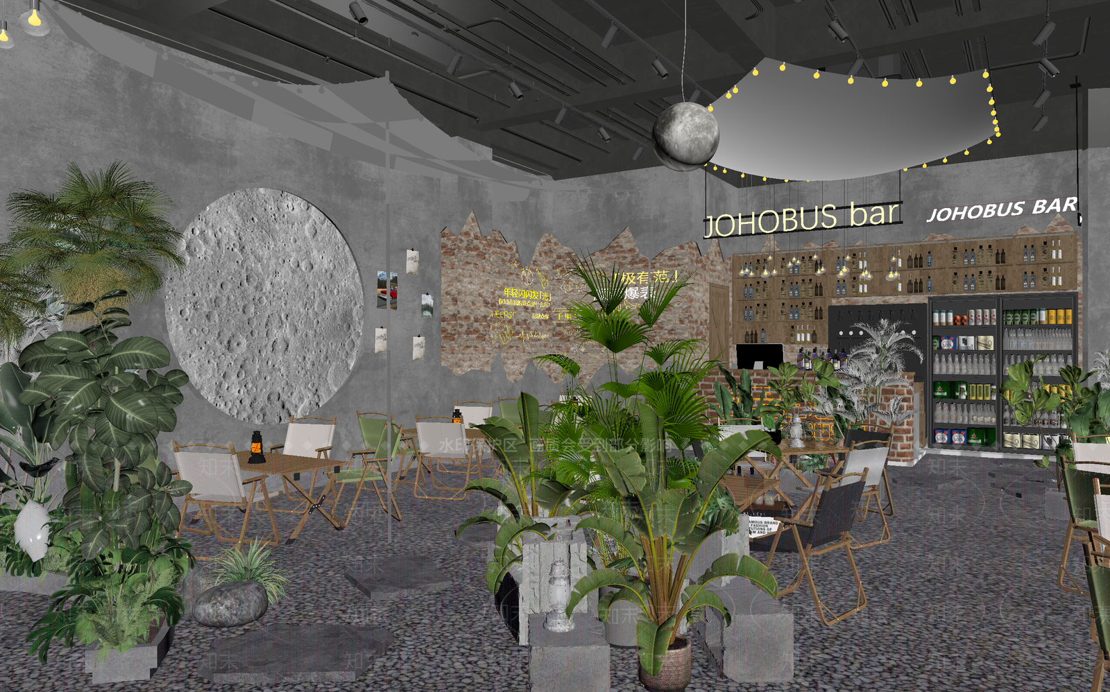 工业风酒吧3D模型下载【ID:1214321067】