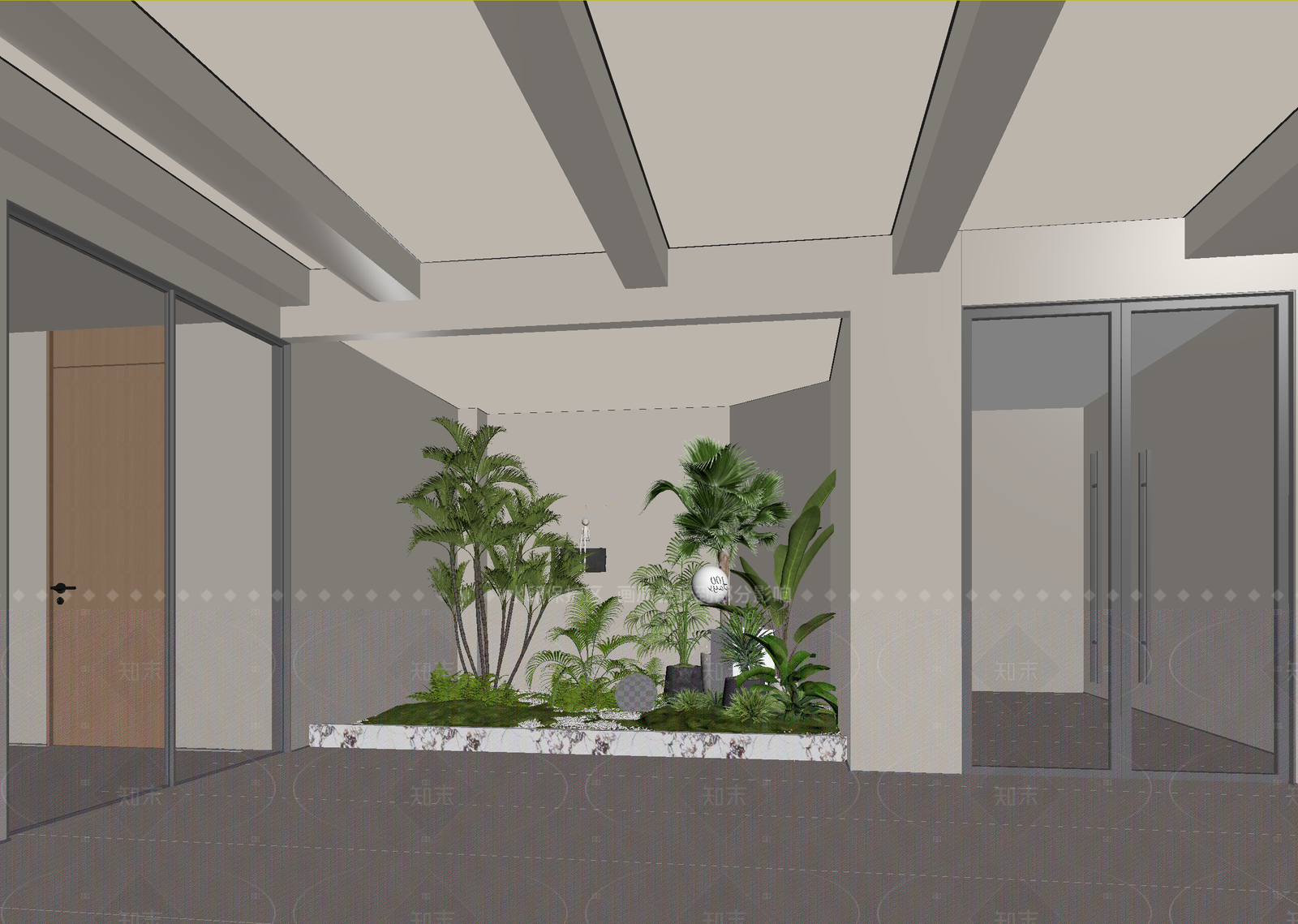 现代大厅3D模型下载【ID:1214975888】