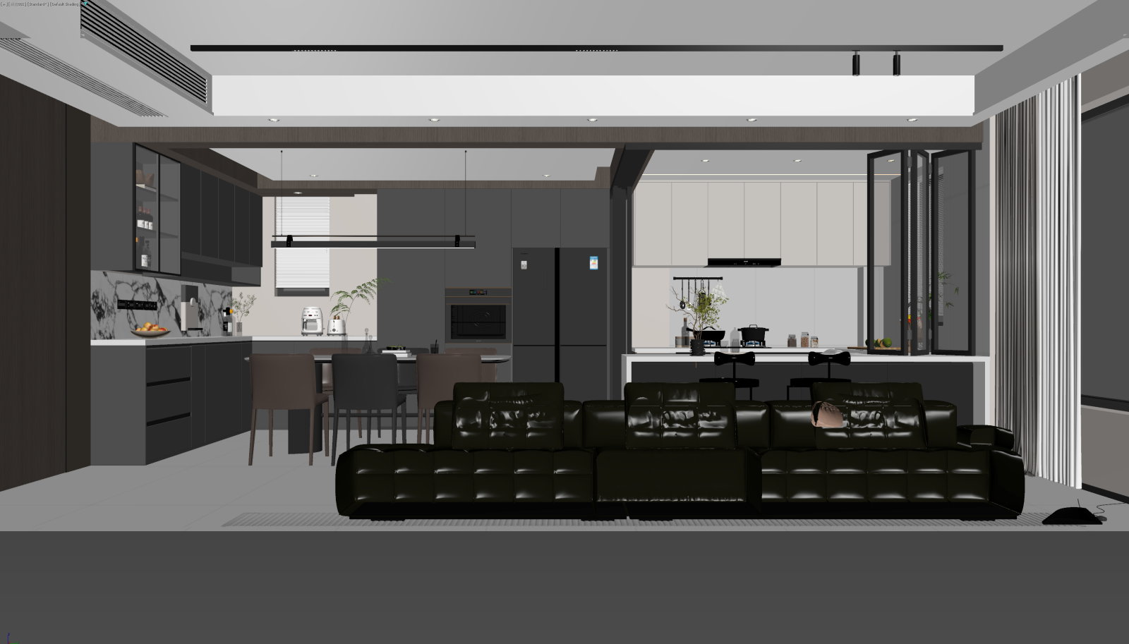 意式客餐厅3D模型下载【ID:1221480622】