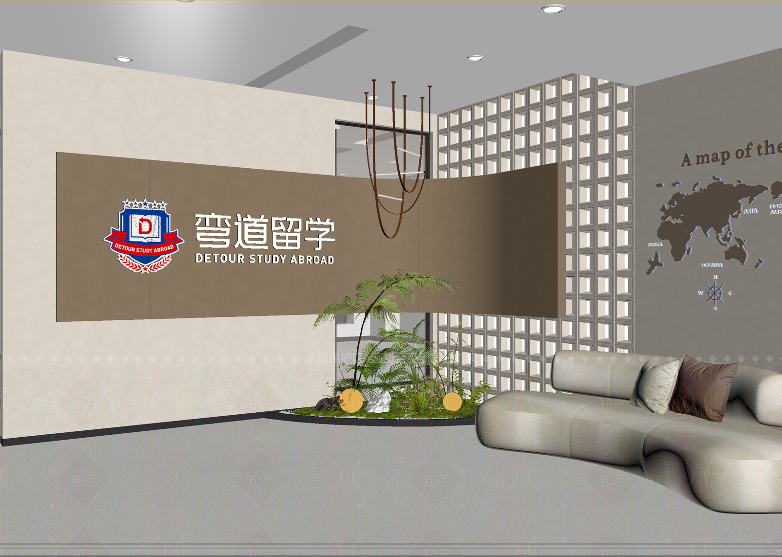 现代接待室3D模型下载【ID:1214630908】