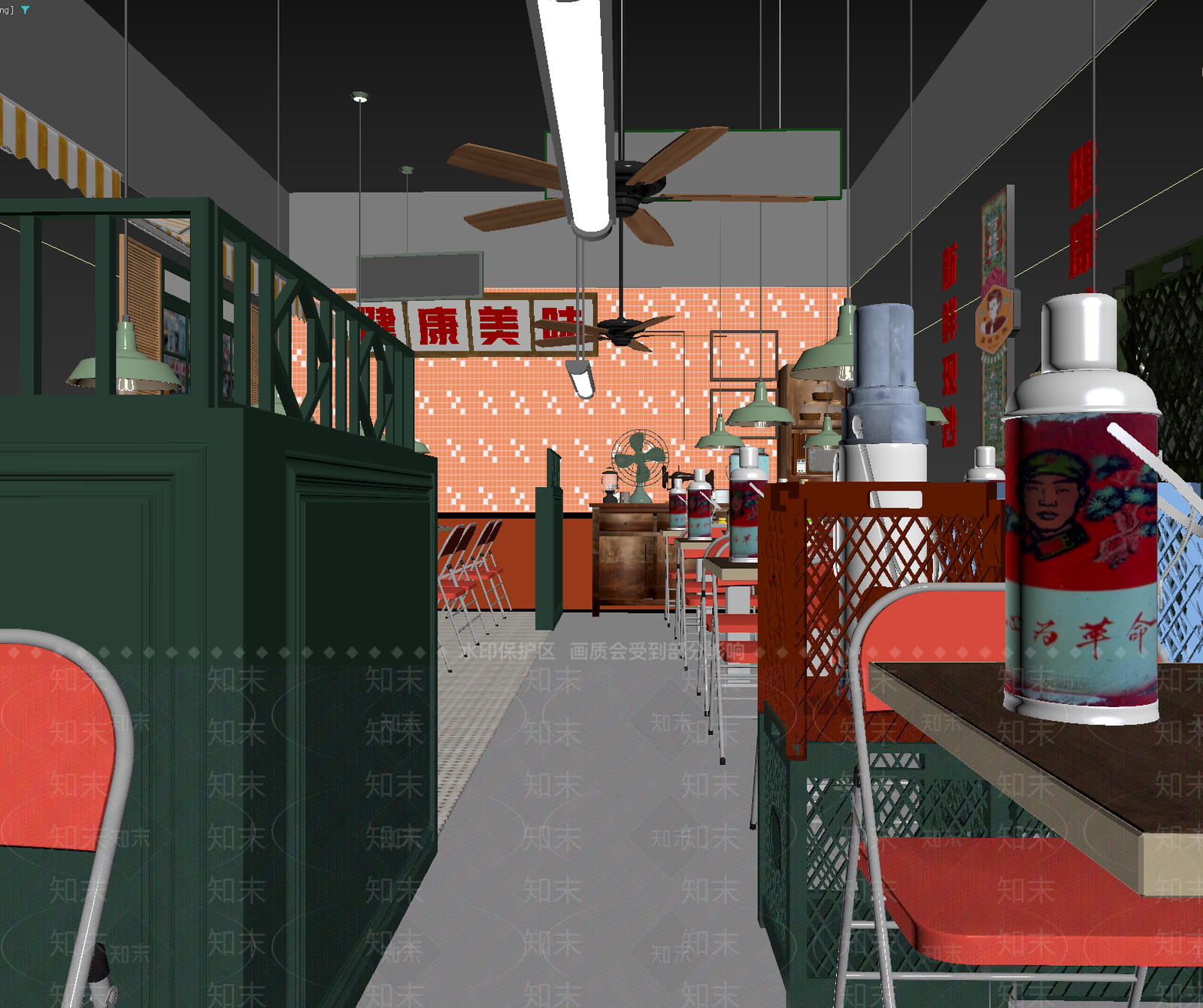 快餐店3D模型下载【ID:1213962181】