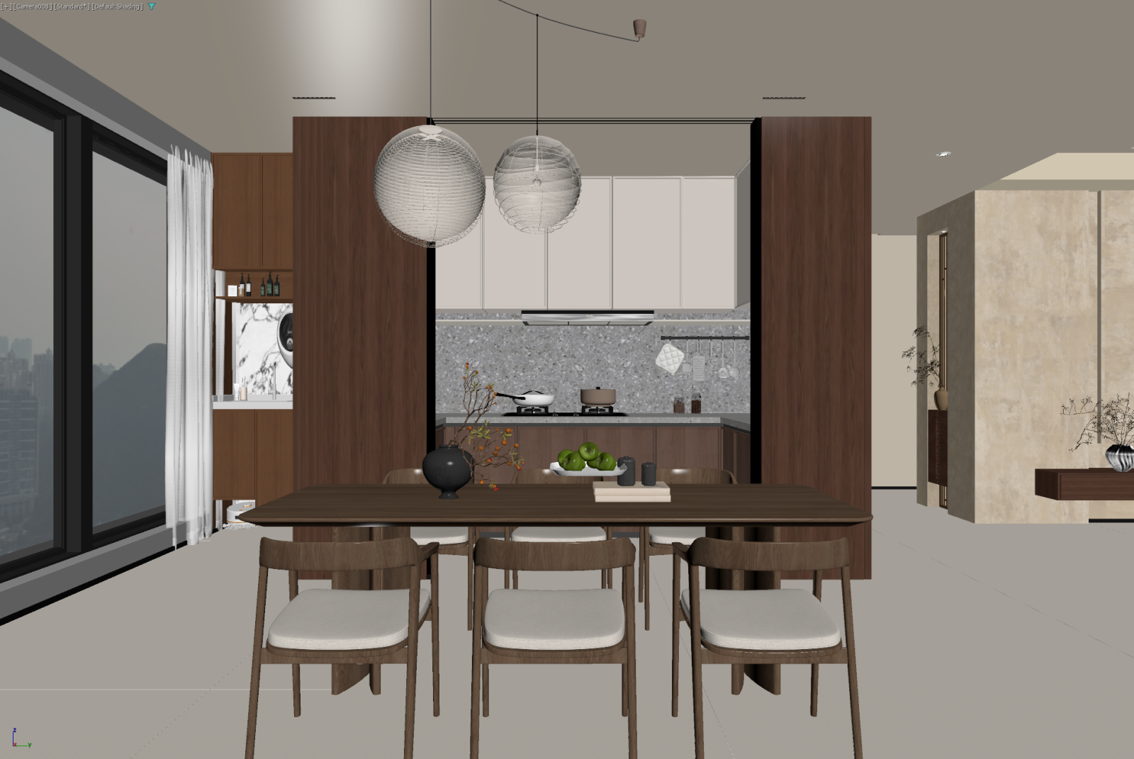 复古家居餐厅3D模型下载【ID:1221515841】