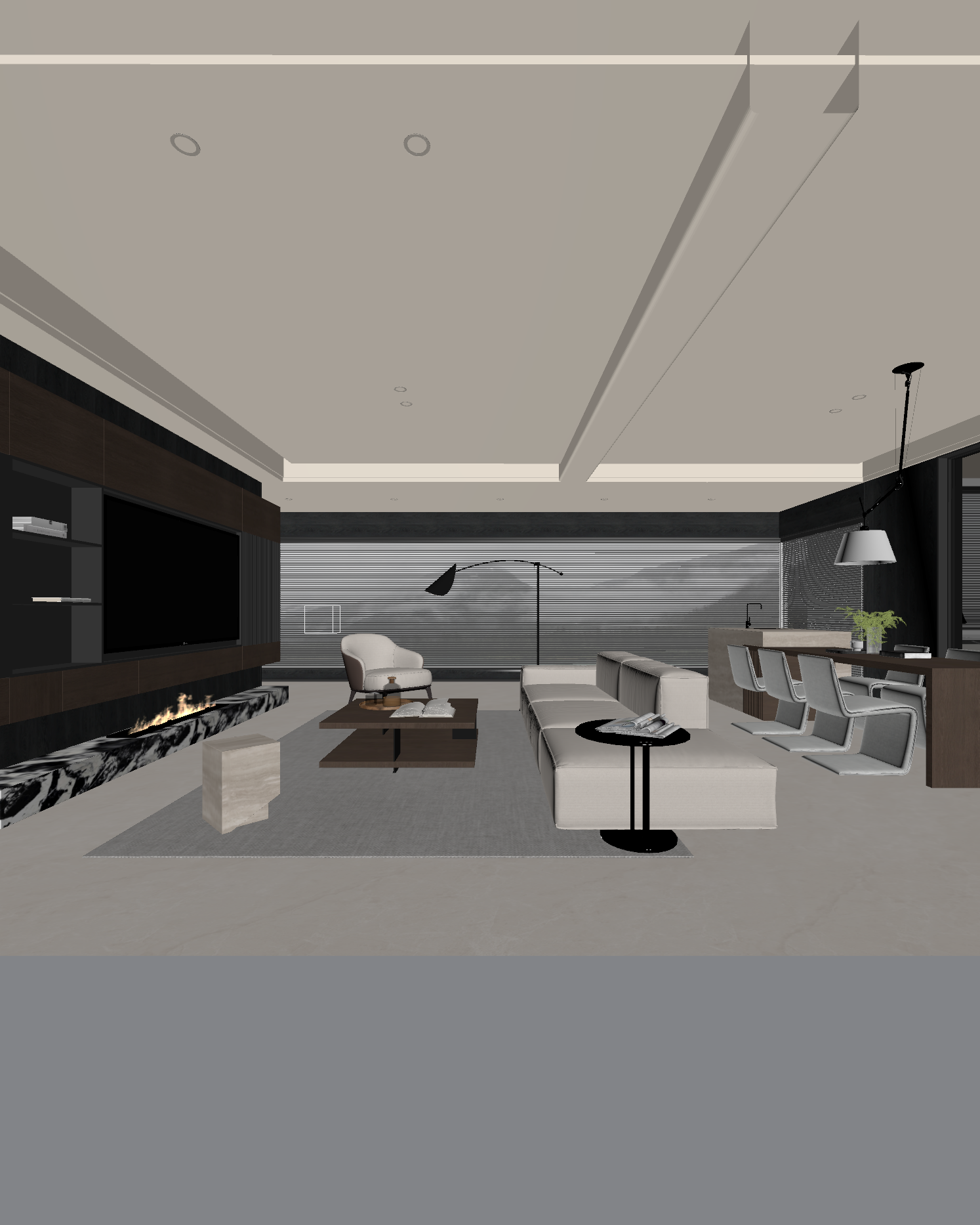 现代客餐厅3D模型下载【ID:1221825218】