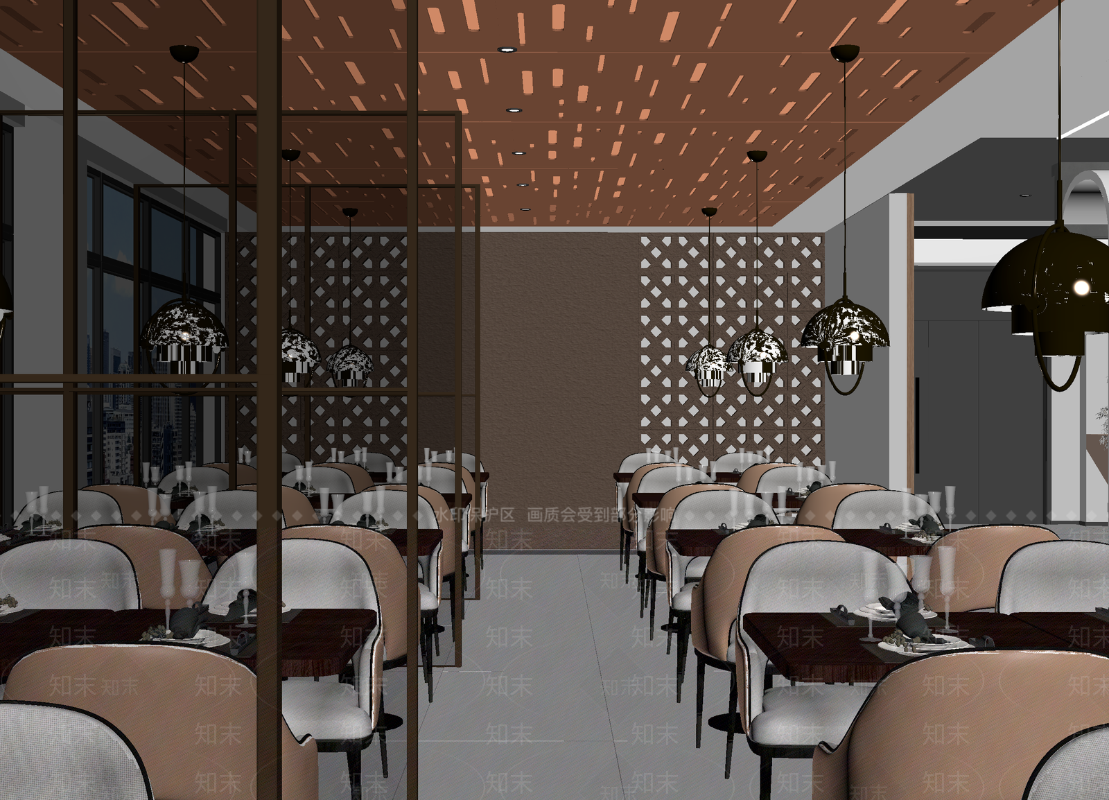 现代西餐厅3D模型下载【ID:1214100931】