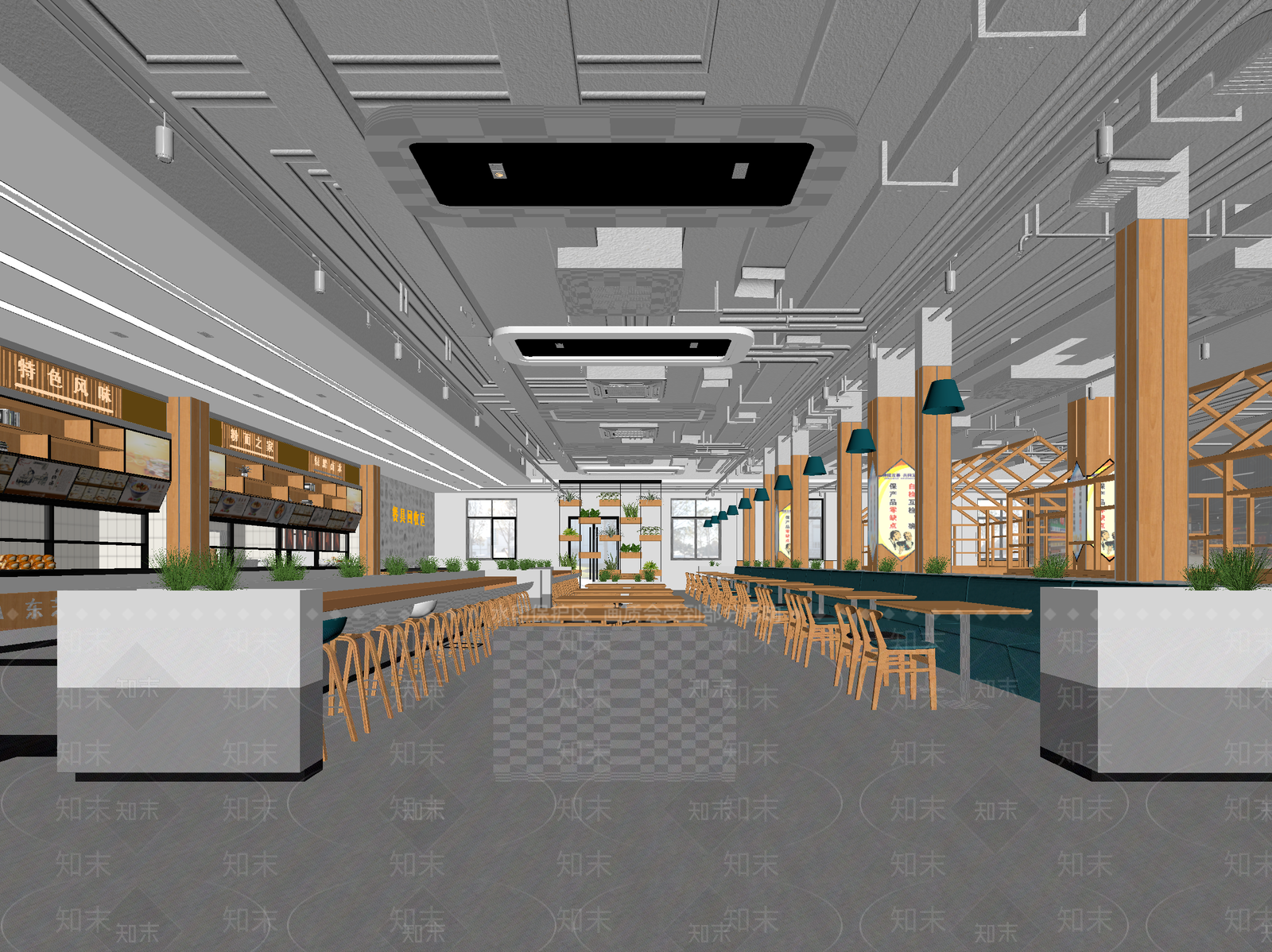 现代快餐店3D模型下载【ID:1214425604】