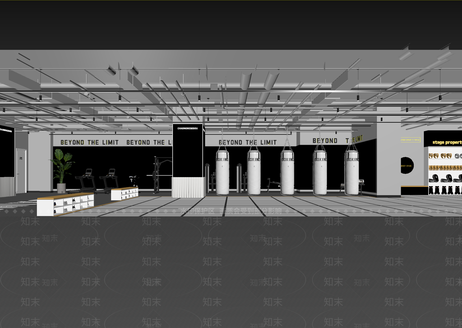 现代健身房3D模型下载【ID:1215191002】