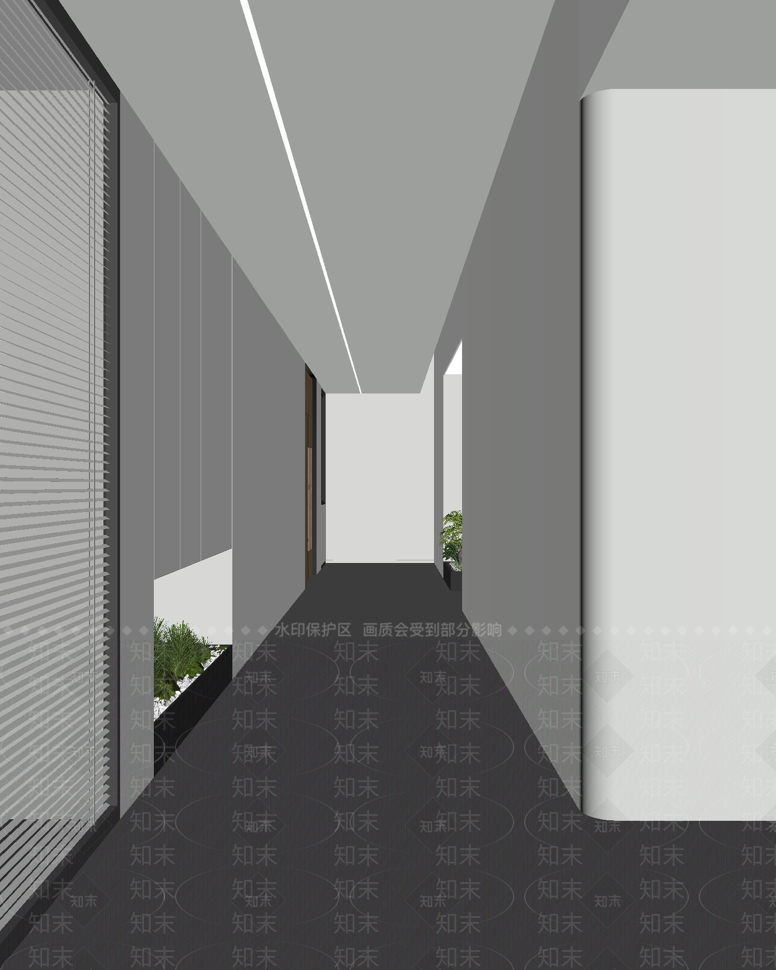 现代走廊3D模型下载【ID:1215193284】