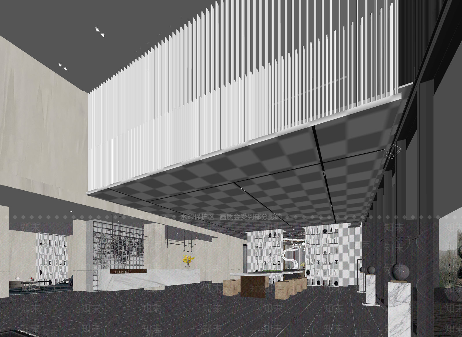 现代售楼处3D模型下载【ID:1214042926】