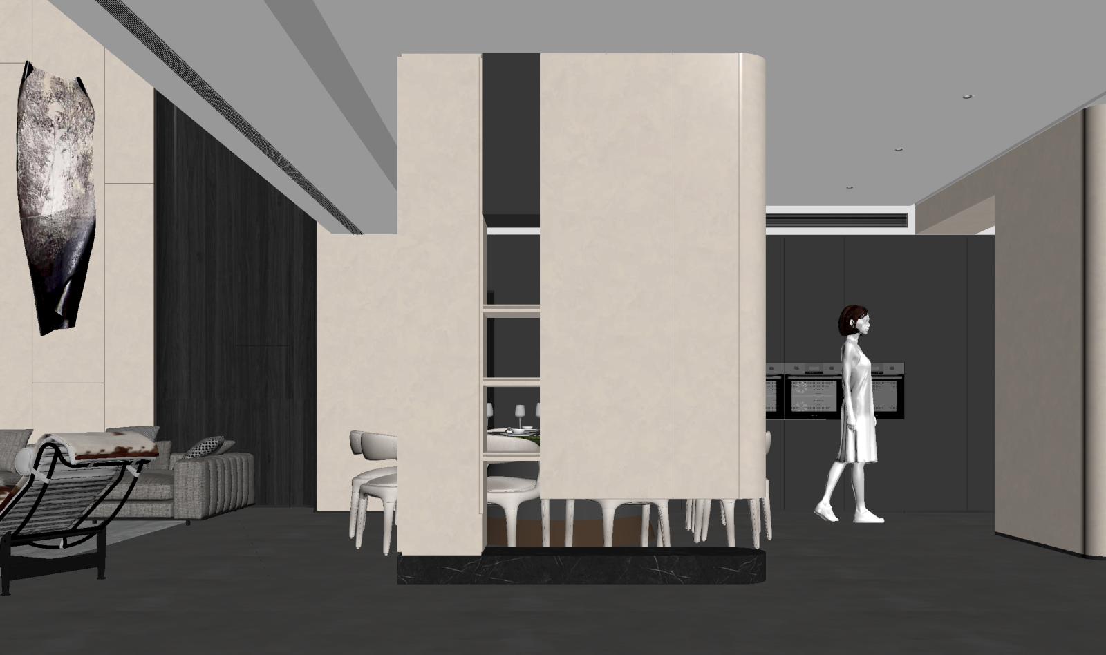 现代客餐厅3D模型下载【ID:1222024618】