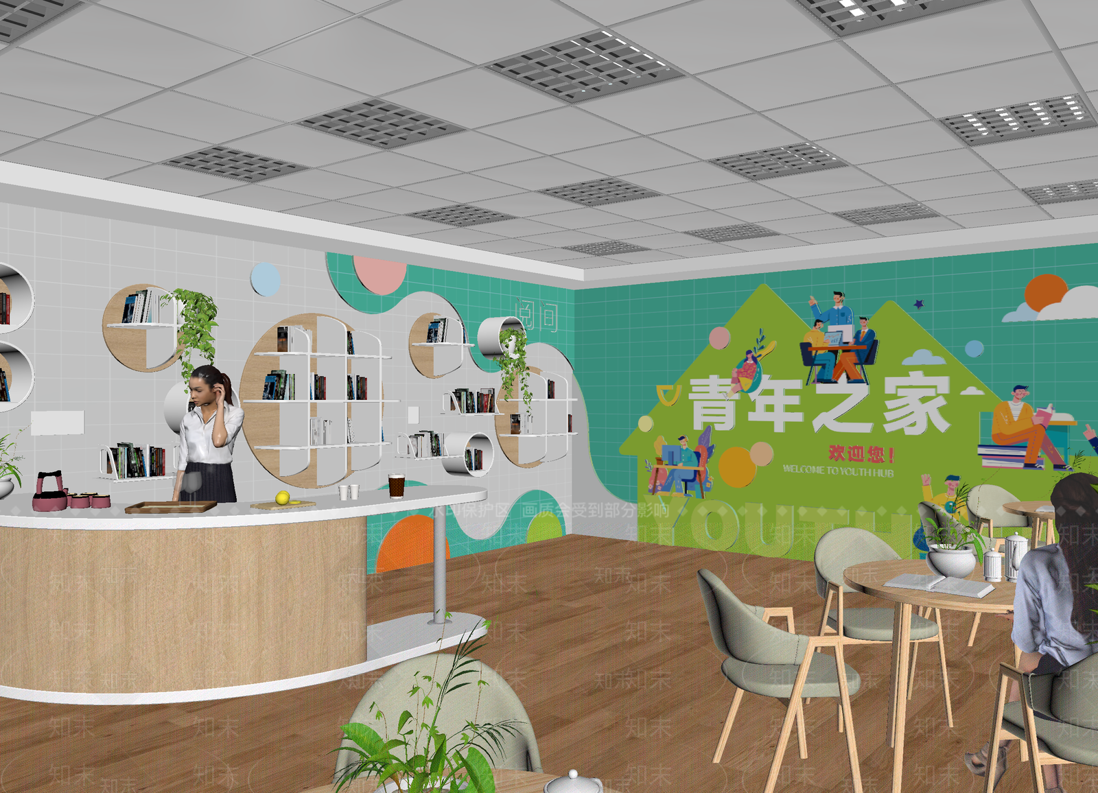 现代接待室3D模型下载【ID:1214125330】