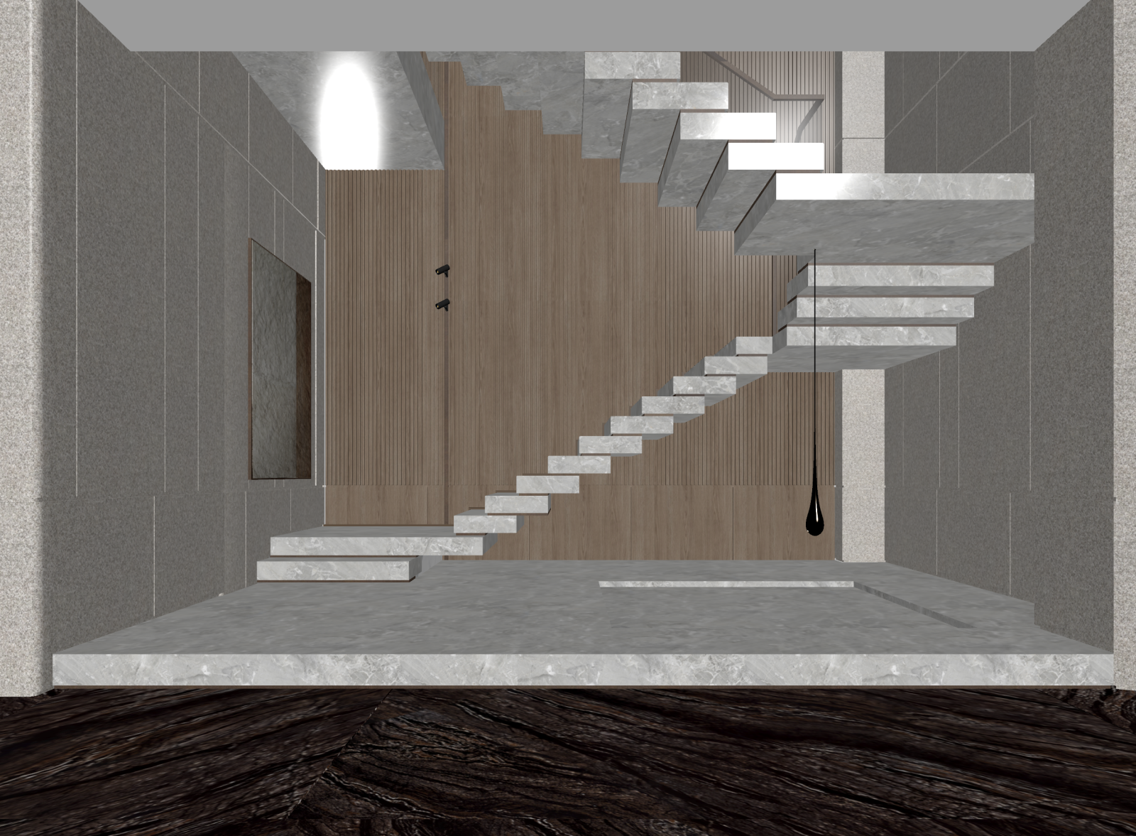 现代挑空客厅3D模型下载【ID:1221926677】