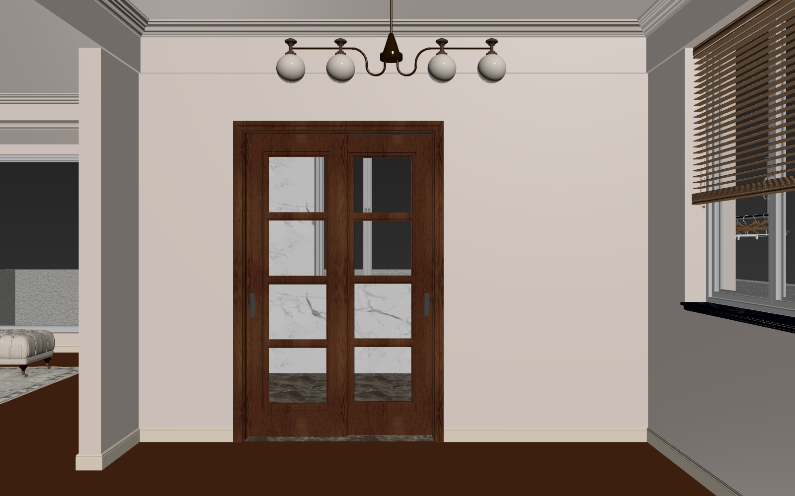 美式玄关3D模型下载【ID:1221462770】