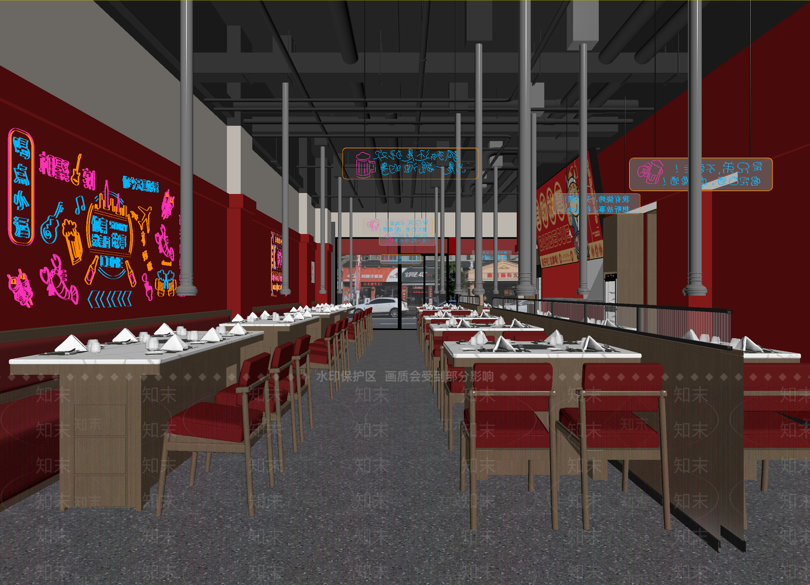 现代快餐店3D模型下载【ID:1214366842】