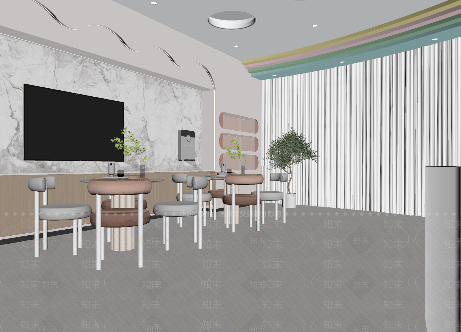 现代茶馆3D模型下载【ID:1214106621】