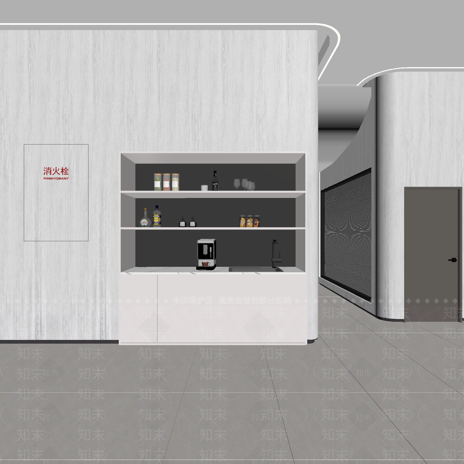 茶水间3D模型下载【ID:1214017108】