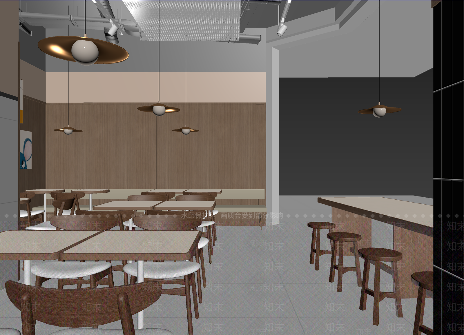 现代咖啡厅3D模型下载【ID:1214006865】