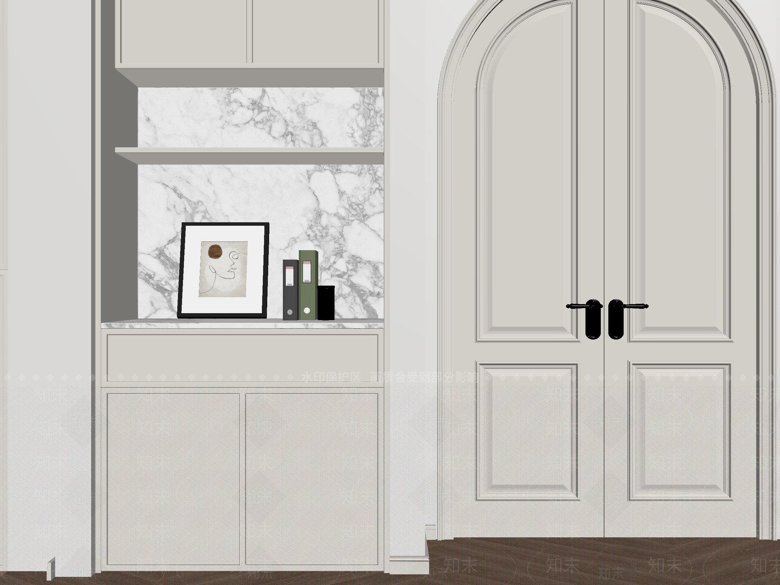 法式玄关3D模型下载【ID:1215086437】