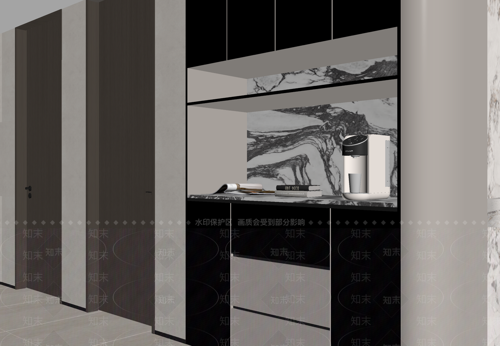 现代茶水间3D模型下载【ID:1214445992】