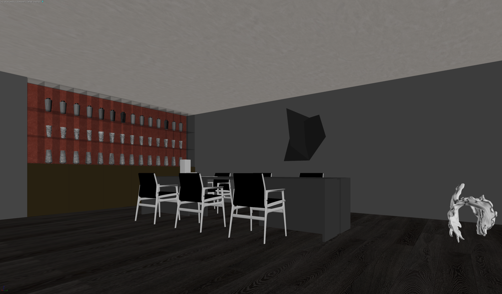现代酒店餐厅3D模型下载【ID:1221710604】