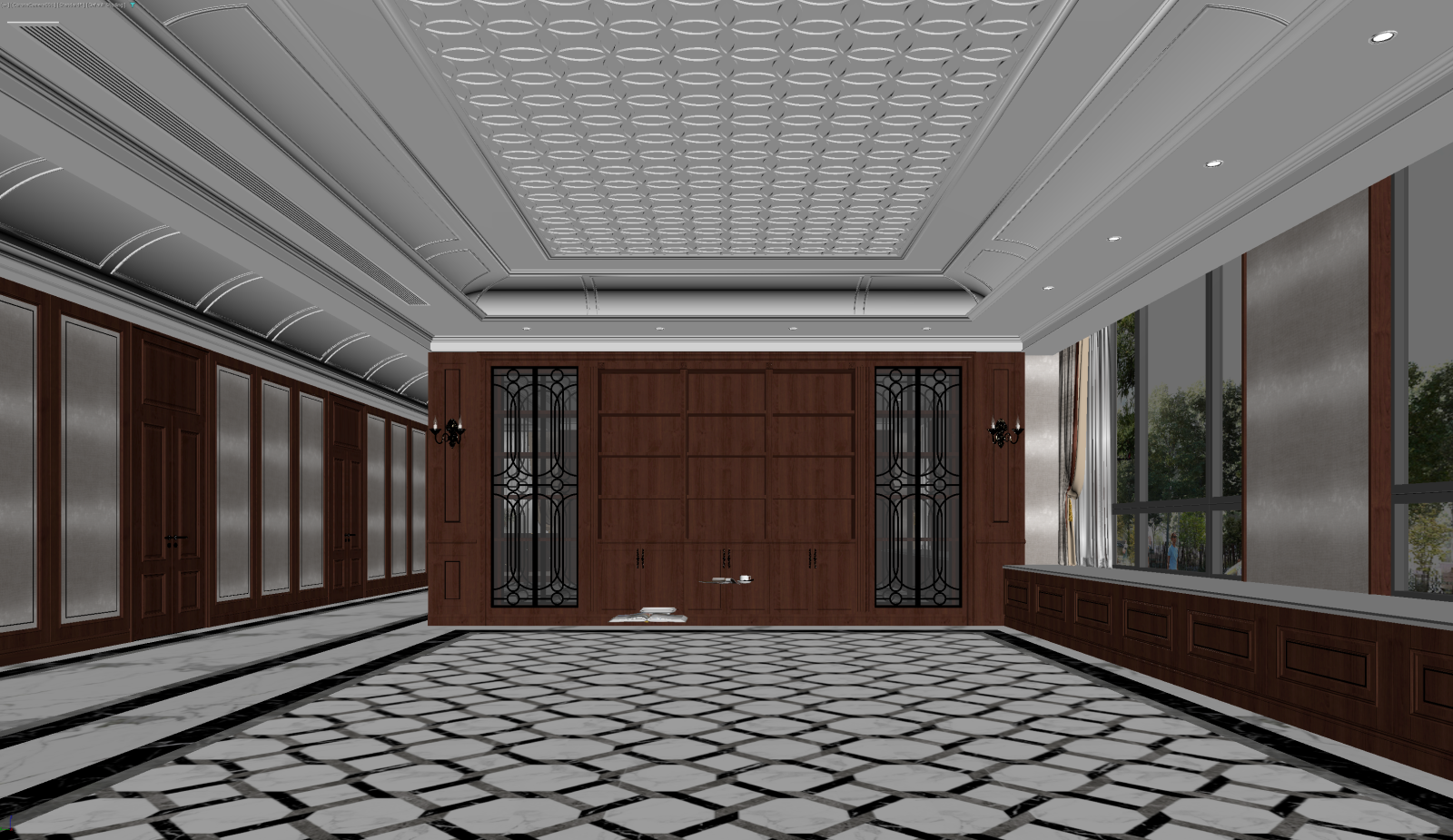 欧式玄关3D模型下载【ID:1222000438】