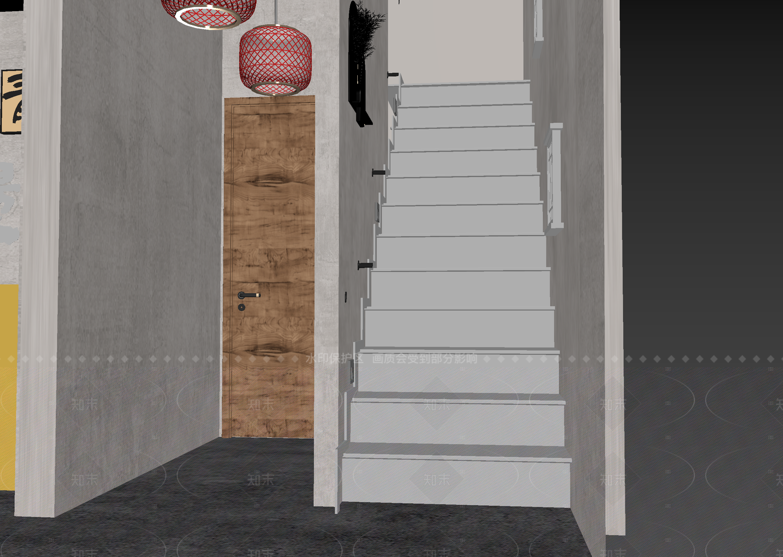 工业风玄关3D模型下载【ID:1214601511】