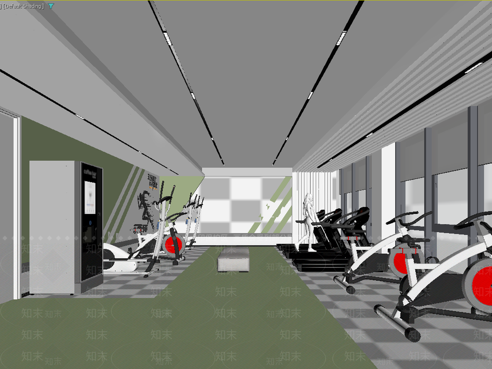 现代健身房3D模型下载【ID:1213913501】