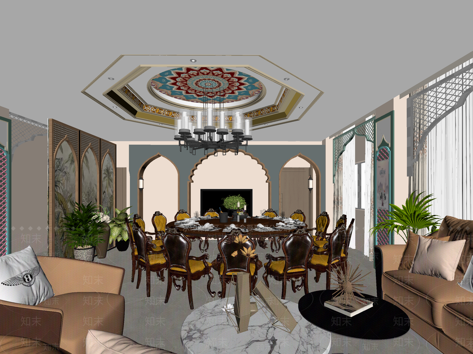 欧式包厢3D模型下载【ID:1214651693】