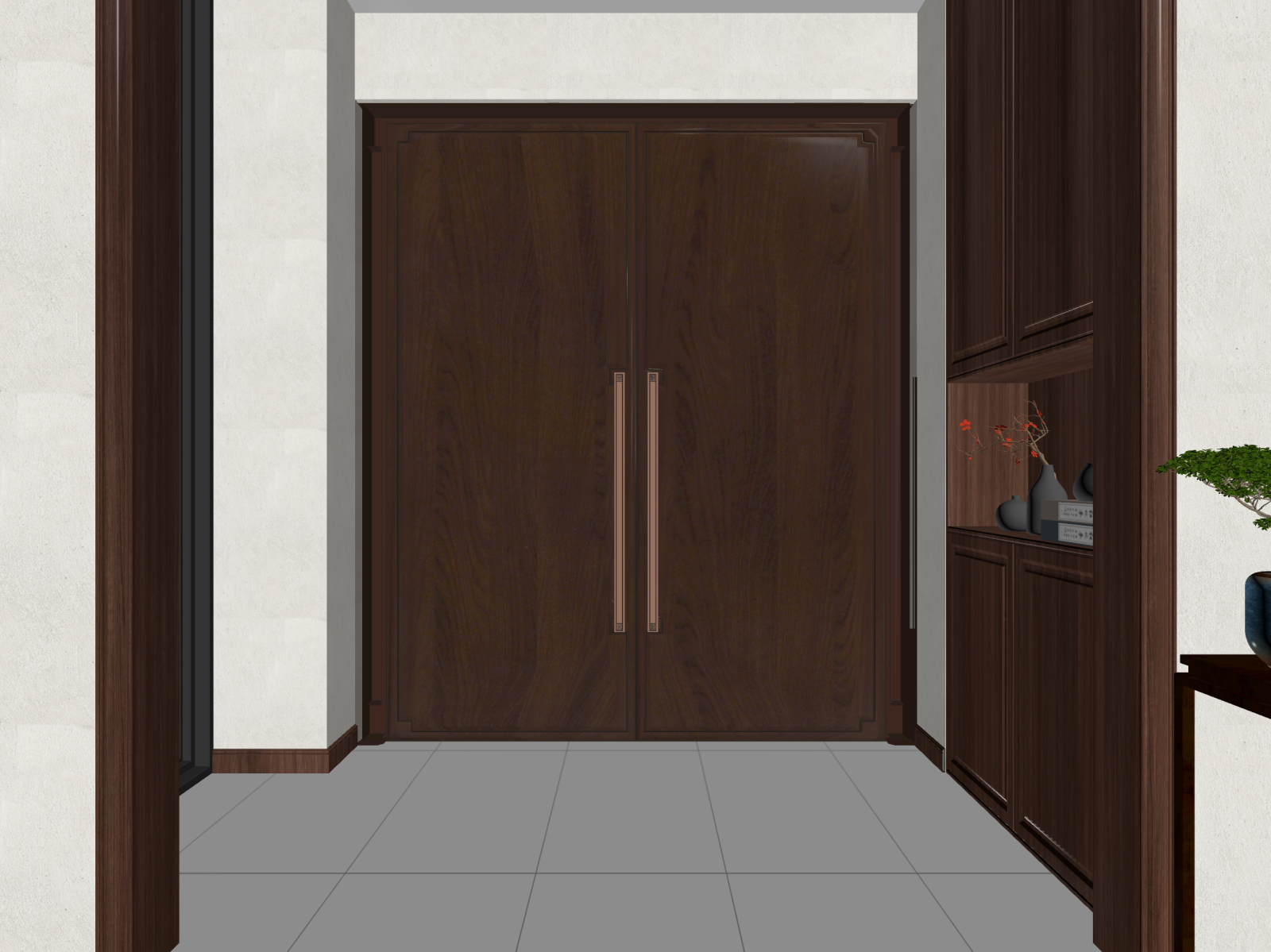 新中式玄关3D模型下载【ID:1222027790】