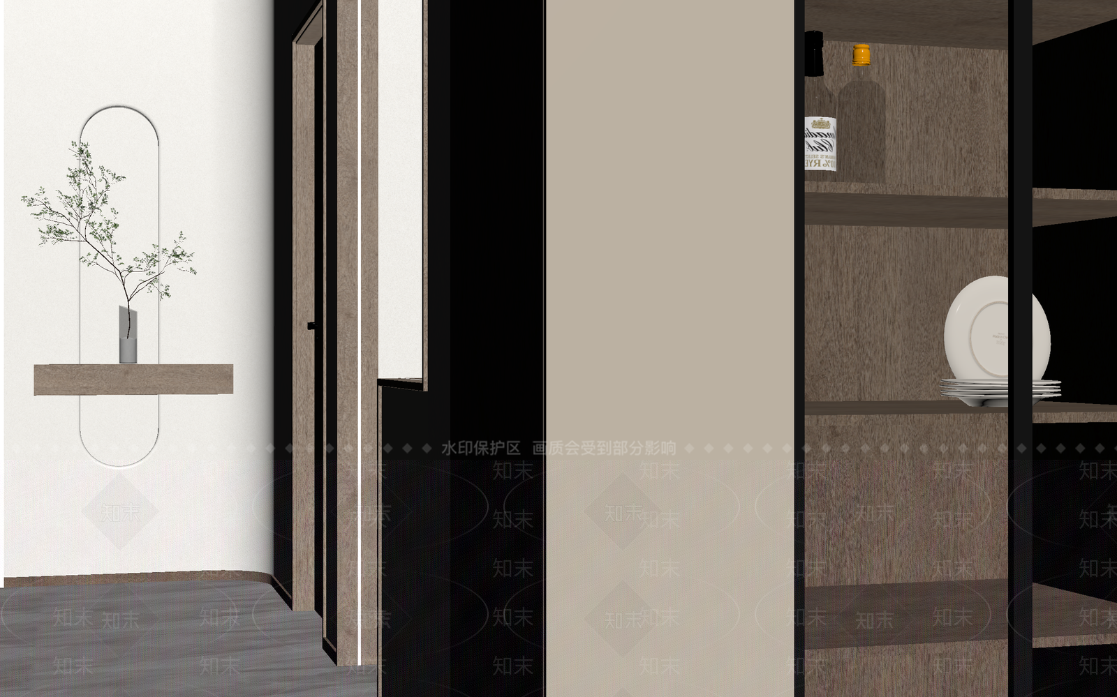现代玄关3D模型下载【ID:1214717339】