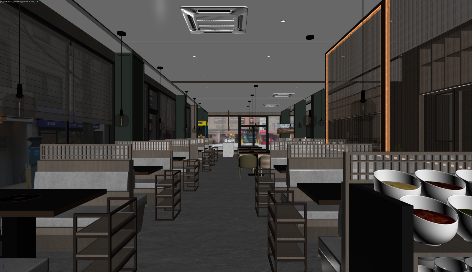 现代火锅店3D模型下载【ID:1221926507】