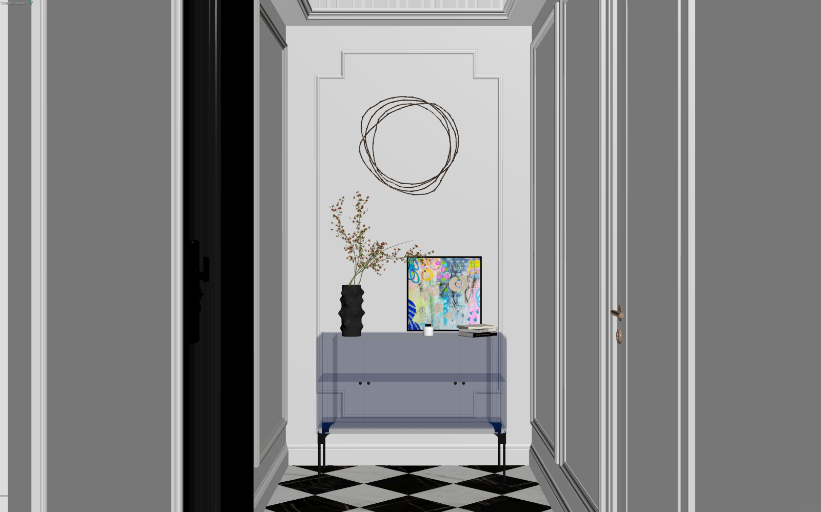 法式玄关3D模型下载【ID:1221678351】