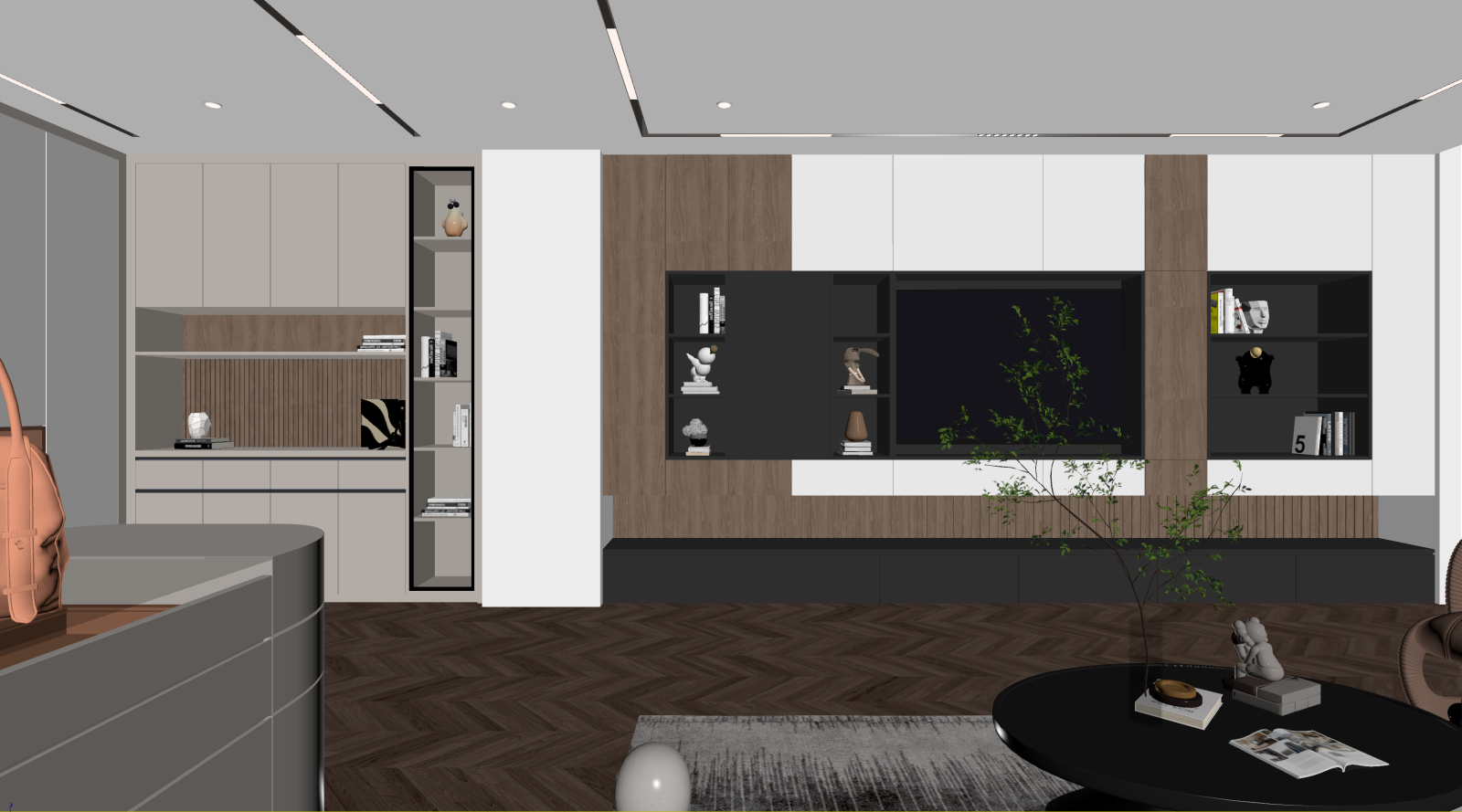 现代家居客厅3D模型下载【ID:1221501638】