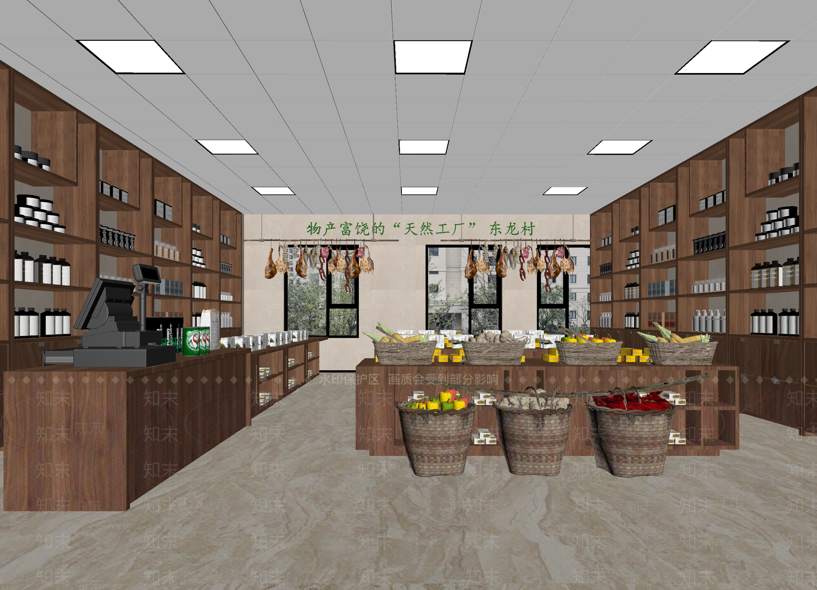新中式售楼处3D模型下载【ID:1214152965】