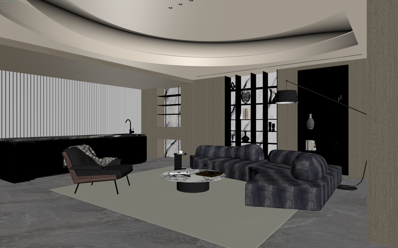 现代客餐厅3D模型下载【ID:1221691380】
